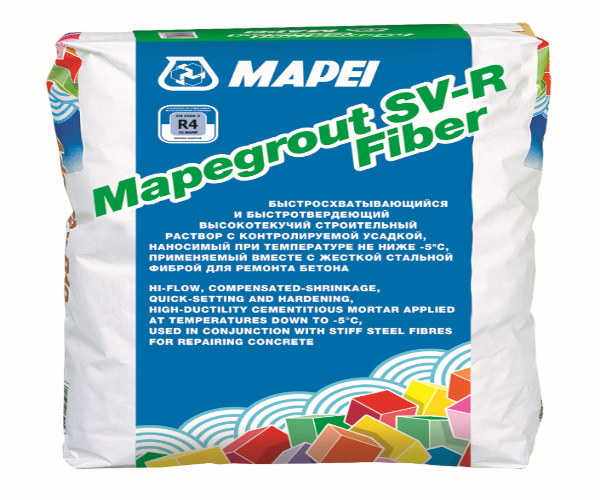 Ремонтная смесь со стальной фиброй Mapei Mapegrout SV-R Fiber